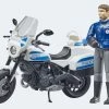 Bruder Bworld Scrambler Ducati Polizeimotorrad + Polizist