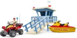 Bruder Bworld Set Life Guard Station Mit Quad + Personal -Bruder Store 20312589 04