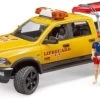 Bruder Bworld Set Life Guard Power Wagon Mit Figur Light