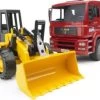 BRUDER 02752 MAN TGA Kipper Und Gelenkradlader