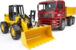 BRUDER 02752 MAN TGA Kipper Und Gelenkradlader