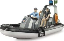 Bruder Bworld Polizei Schlauchboot Mit Licht Und Zwei Figuren
