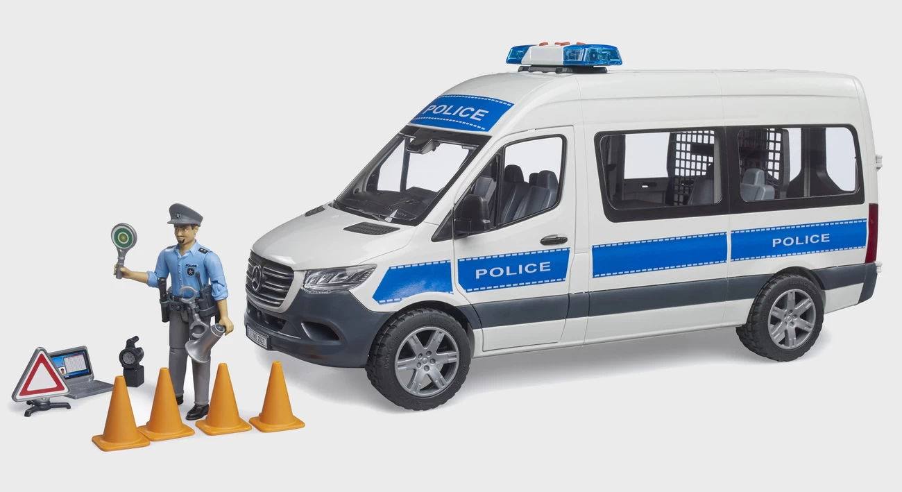BRUDER 02683 - MB Sprinter Polizei Einsatzfahrzeug Mit Light & Sound Modul 1 BRUDER 02683 - MB Sprinter Polizei Einsatzfahrzeug Mit Light & Sound Modul