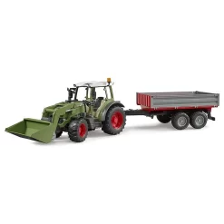 BRUDER 02182 - Fendt Vario 211 Mit Frontlader Und Bordwandanhänger