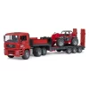 BRUDER 02774 - MAN TGA Tieflader Mit Manitou Teleskoplader MLT 633