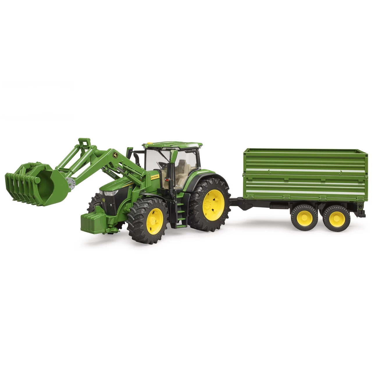 BRUDER 03155 - John Deere 7R 350 Mit Frontlader Anhänger 1 BRUDER 03155 - John Deere 7R 350 Mit Frontlader Anhänger