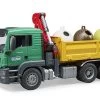 BRUDER 03753 - MAN TGS Kran LKW Mit Altglascontainer