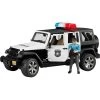 Bruder Jeep Wrangler Unlimited Rubicon Polizeifahrzeug , Modellfahrzeug (mit Polizist )