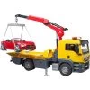 Bruder MAN TGS Abschlepp-LKW Mit Roadster, Modellfahrzeug (gelb/rot)