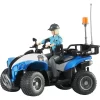 Bruder Polizei-Quad Mit Polizistin Und Ausstattung, Modellfahrzeug (blau/weiß)