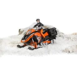 Bruder Snowmobil Mit Fahrer Und Ausstattung, Modellfahrzeug (orange/schwarz) -Bruder Store bruder Snowmobil mit Fahrer und Ausstattung Modellfahrzeug@@1ssbf05m 4